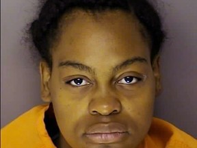 This July 2016 photo provided by the Horry County Sheriff's Office, S.C., shows Jameisha Alexander, who was charged with murder in the death of her 6-week-old baby. Authorities said she drowned her baby in a pond at an outlet mall in Myrtle Beach. (Horry County Sheriff's Office via AP)