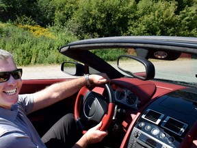 Reporter Steve MacNaull's favourite car on the August Exotic Car Tour was the Aston Martin Vantage Spyder -- the model favoured by 007 -- for its open top and sophistication. PHOTO COURTESY CHARM CASSON
