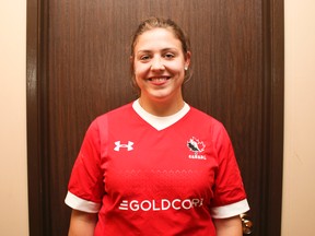 DaLeaka Menin, 21, played on Team Canada and helped her team win the Women's Rugby Super Series 2016 trophy.