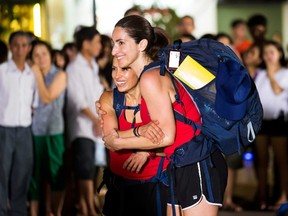 Anne Morrone and Tanya Muzzatti on The Amazing Race Canada.