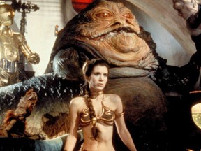 Carrie Fisher's gold Star Wars bikini was no joke. (Handout photo)