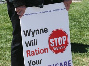 A Concerned Ontario Doctors rally in front of Queen's Park on April 23, 2016. (Veronica Henri/Toronto Sun)