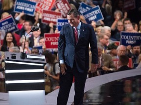 Sen. Ted Cruz, R-Texas, walks from the podium after speaking during the Republican National Convention, Wednesday, July 20, 2016, in Cleveland. (AP Photo/Evan Vucci)