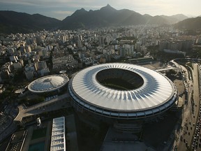 Maracana Stadium is seen in an aerial view on Feb. 24, 2015 in Rio de Janeiro, Brazil.  It is the venue for the opening and closing ceremonies of the 2016 Olympics. (Photo by Mario Tama/Getty Images)