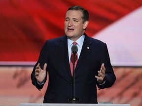 Sen. Ted Cruz, R-Tex., speaks during the third day of the Republican National Convention in Cleveland, Wednesday, July 20, 2016. (AP Photo/J. Scott Applewhite)