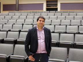 Sumit Oberai, former chief information officer of Indigo and senior vice president of digital development at RBC, visited Queen’s University in Kingston, Ont. on July 21, 2016 to talk to young members in the SHAD program about digital disruption. The SHAD program is a national program for gifted high school students offering opportunities in science, technology and entrepreneurship at universities across Canada. Jane Willsie for The Whig-Standard/Postmedia Network