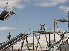 The Niagara Falls ride is put together during setup for K-Days at Northlands in Edmonton, on Thursday, July 21, 2016. Ian Kucerak / Postmedia (Standalone)