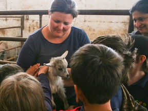 Students from the Langevin School in Calgary learned about farm animals during their trip to the Twin Valley Farms last month.