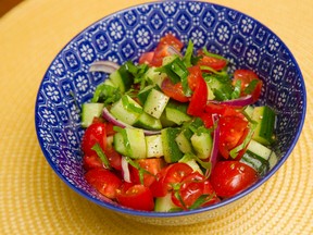 Cucumber and Tomato Salad. (MIKE HENSEN, The London Free Press)