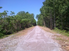 A section of the Trans Canada Trail extension, approximately 27 kilometres between Tillsonburg and Norfolk County, that's been prepped for construction. (Oxford County)