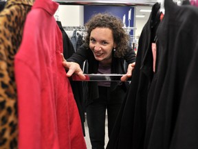 Connie Spuria, communications and public relations manager, Mission Services of London, at the organization’s new thrift store at 797 York Street in London, Ont. CHRIS MONTANINI\LONDONER\POSTMEDIA NETWORK