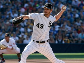 White Sox pitcher Chris Sale was removed from his scheduled start on Saturday after he was involved in what the team said was a "non-physical clubhouse incident." (Lenny Ignelzi/AP Photo)