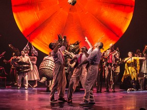 Performers take part in Cirque de Soleil Luzia in this undated handout photo.