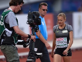 Yuliya Stepanova, the Russian 800-metre runner who lifted the lid on systematic doping fraud and corruption in Russian athletics, will not compete in the Rio Olympics next month, the IOC said on July 24, 2016. (AFP PHOTO/JOHN THYSJOHN THYS/AFP/Getty Images)