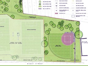 North-end residents are being asked to choose between a softball field and a soccer field for the new Caton's Field. (City of Kingston)