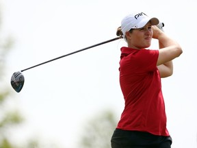 Bath's Augusta James finished in a tie for third place in a rain-shortened Symetra Tour event in Battle Creek, Mich., this weekend. (Getty Images)