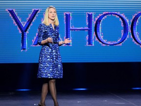 Yahoo president and CEO Marissa Mayer delivers a keynote address at the 2014 International CES at The Las Vegas Hotel & Casino on Jan. 7, 2014 in Las Vegas.   (Photo by Ethan Miller/Getty Images)