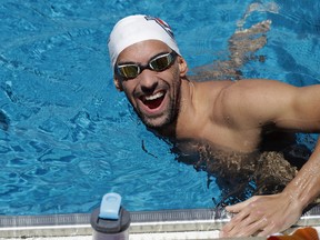 Michael Phelps trains during the 2016 U.S. Olympic Swimming Team Training Camp Media Day in San Antonio on July 16, 2016.  (Ronald Martinez/Getty Images)