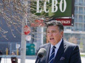 Ontario Finance Minister Charles Sousa at announcement of sale of Queen's Quay LCBO property in Toronto May 5, 2016. (Michael Peake/Toronto Sun files)