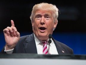 Republican presidential candidate Donald Trump speaks during a Veterans of Foreign Wars convention, Tuesday, July 26, 2016, in Charlotte, N.C. (AP Photo/Evan Vucci)