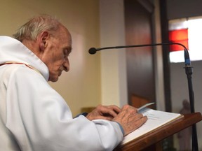 An undated image of French Priest Jacques Hamel who was killed Tuesday July 26, 2016 when two attackers slit the throat of the 85-year-old priest who was celebrating mass at Saint-Etienne-du-Rouvray, in Rouen, France. (Doicese of Rouen via AP)