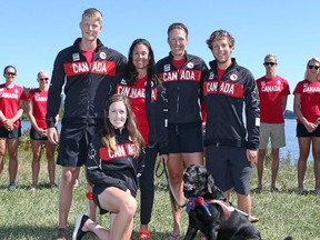 Canada’s legs, trunk and arms mixed coxed four rowing crew includes Blezard Valley native Curtis Halladay (left), as well as Meghan Montgomery (Winnipeg), Victoria Nolan (Toronto), Kristen Kit (St. Catharines, Ont.) and Andrew Todd (Thunder Bay, Ont.), who will compete at the 2016 Paralympic Summer Games in Rio. Canadian Paralympic Committee photo