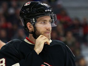 Mike Hoffman of the Ottawa Senators against the Florida Panthers during second period of NHL action at Canadian Tire in Ottawa, April 7, 2016. (Jean Levac/Postmedia Network File Photo)