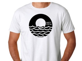 One of the t-shirts for sale on dirtylocal.com, a business started by Bayfield’s Keenan Coombs.