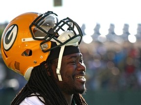Packers running back Eddie Lacy attends training camp practice at Ray Nitschke Field in Green Bay, Wisc., on Tuesday, July 26, 2016. (John Kryk/Postmedia Network)
