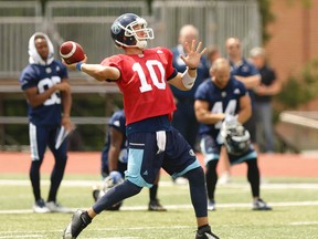 Logan Kilgore will make his first regular-season start for the Argonauts when they visit the Redblacks on Sunday. (Jack Boland/Toronto Sun)