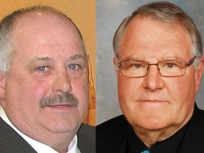 Deputy Warden Ian Veen, mayor of Oil Springs, and Lambton Shores Mayor Bill Weber