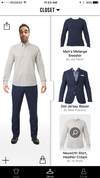 Klothed is a menswear app that allows you to create a virtual model of yourself to help you shop for clothes online. Here you can see Adam Swimmer's "closet" which features clothing saved from the different retailers.  (Supplied)