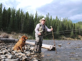 Neil and Penny on the historic Coal Branch’s McLeod River southwest of Edson