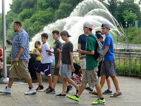 Hundreds of Pokemon Go players gathered for a special community Pokemon event in Ivey Park on Thursday. The event was hosted by Forest City Comicon. (MORRIS LAMONT, The London Free Press)