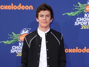 In this July 16, 2015 file photo, Hayes Grier arrives at the 2015 Kids' Choice Sports Awards at Pauley Pavilion, in Los Angeles. Grier is recovering after a car crash. A spokeswoman for the 16-year-old social media celebrity and former "Dancing with the Stars" contestant says Hayes is "under great care" at a hospital. No other details were provided. Grier's brother Nash posted on social media Thursday, July 28, 2016, that Grier suffered a concussion, two fractured ribs and a bruised lung. (Photo by Richard Shotwell/Invision/AP, File)