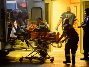 A man was shot near lawrence Ave. E. and Brimley Rd. in Scarborough around 10:30 p.m. on July 28, 2016. He later died from his injuries. (Victor Biro/Special to the Toronto Sun)