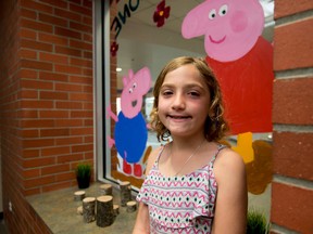 Elisheva Ausfresser, 9, at the Jamie Platz YMCA in Edmonton on July 22, 2016. Ausfresser was diagnosed with Crohn’s disease last year, but will be able to go away to a special overnight camp this year, which looks after children with illnesses. - Photo by Yasmin Mayne