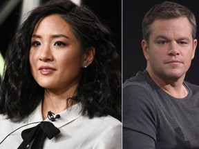 Constance Wu and Matt Damon. (Richard Shotwell & Evan Agostini/Invision/AP)