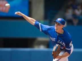 Aaron Sanchez starts for the Blue Jays against the Tigers at the Rogers Centre in Toronto on July 9, 2016. (Stan Behal/Toronto Sun)