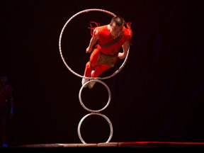 Members of the Peking Acrobats perform at K-Days, in Edmonton on Wednesday July 27, 2016