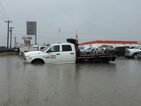 Heavy rain is causing flooding in parts of Fort McMurray on Sunday July 31, 2016.