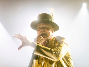 Gord Downie leads a Tragically Hip concert at the Scotiabank Saddledome in Calgary, Alta., on Monday, Aug. 1, 2016. The show was part of the iconic band's final tour, happening in the wake of Downie's incurable brain cancer diagnosis. Lyle Aspinall/Postmedia Network