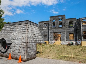 Crews work to build a haunted house in Oshawa in preparation for the remake filming of the Stephen King movie "IT" on Tuesday August 2, 2016. Dave Thomas/Toronto Sun/Postmedia Network