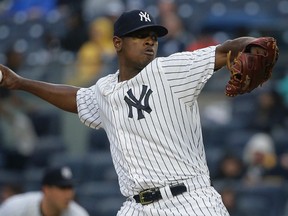 New York Yankees pitcher Luis Severino delivers against the Chicago White Sox Friday, May 13, 2016, in, New York. (AP Photo/Julie Jacobson)