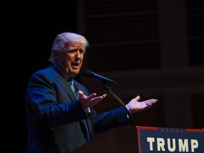 Republican Presidential candidate Donald Trump speaks at the Merrill Auditorium on August 4, 2016 in Portland, Maine. (Photo by Sarah Rice/Getty Images)
