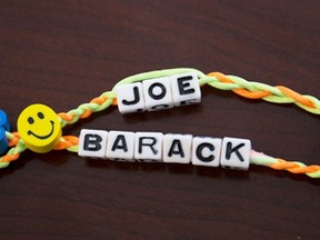 Joe Biden made Barack Obama a bracelet for the president's 55th birthday. (Twitter)