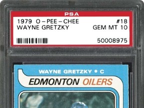 Wayne Gretzky rookie trading card