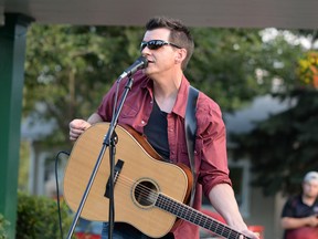 Jake Mathews performs during the Summer Sessions concert series on July 27 in Stony Plain - Photo by Marcia Love.