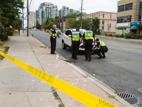 Scene of a pedestrian fatality on Finch Ave W. at Talbot Rd in Toronto, Ont. on Friday August 5, 2016. Ernest Doroszuk/Toronto Sun/Postmedia Network
