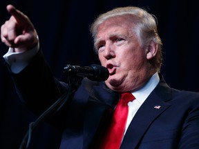 Republican presidential candidate Donald Trump speaks during a campaign rally, Friday, Aug. 5, 2016, in Green Bay, Wis. (AP Photo/Evan Vucci)